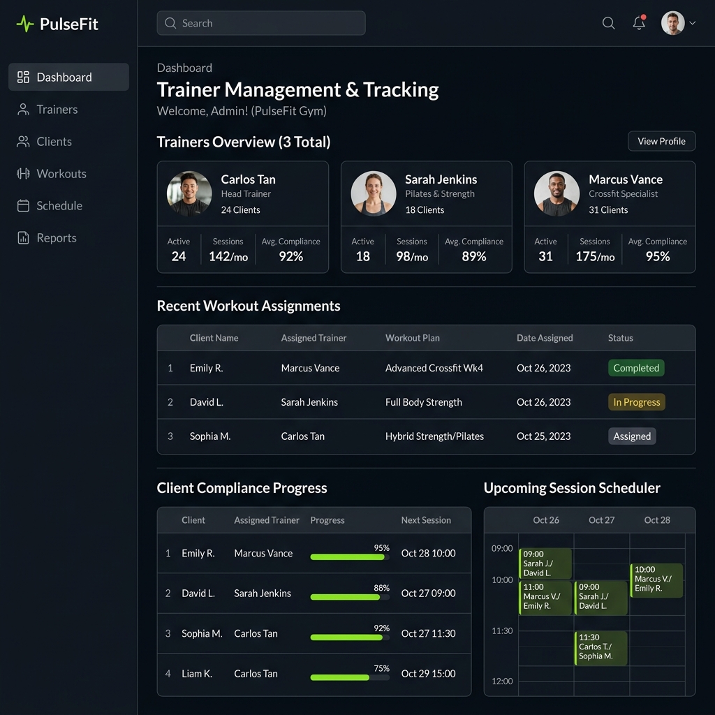 FitTrack Trainer Management & Workloads
